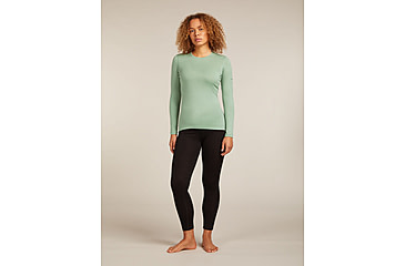 Image of Icebreaker Merino 200 Oasis Long Sleeve Crew Thermal Top - Womens, Seaglass, Small, IB1043750GZS