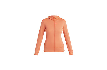 Image of Icebreaker Merino 260 Quantum IV LS Zip Hoodie - Womens, Tang, Extra Large, IB0A56XRB75XL