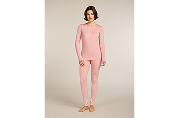 Image of Icebreaker Merino 260 Tech Long Sleeve Crew Thermal Top - Womens, Blush, Large, IB1043870GUL
