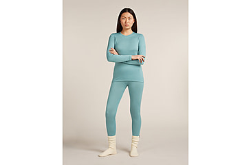 Image of Icebreaker Merino 260 Tech Long Sleeve Crew Thermal Top - Womens, Hydro, Small, IB104387451S