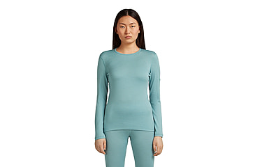 Image of Icebreaker Merino 260 Tech Long Sleeve Crew Thermal Top - Womens, Hydro, Small, IB104387451S