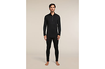 Image of Icebreaker Merino 260 Tech Long Sleeve Half Zip Thermal Top - Mens, Black, Large, IBB04372001L