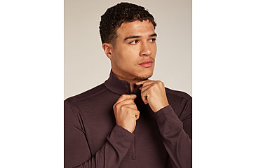 Image of Icebreaker Merino 260 Tech Long Sleeve Half Zip Thermal Top - Mens, Java, Extra Large, IBB043720GWXL