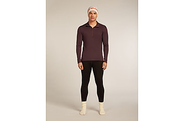 Image of Icebreaker Merino 260 Tech Long Sleeve Half Zip Thermal Top - Mens, Java, Extra Large, IBB043720GWXL
