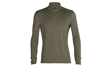 Image of Icebreaker Merino 260 Tech Long Sleeve Half Zip Thermal Top - Mens, Loden, Extra Large, IBB04372069XL