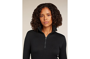 Image of Icebreaker Merino 260 Tech Long Sleeve Half Zip Thermal Top - Womens, Black, Medium, IBB04390001M