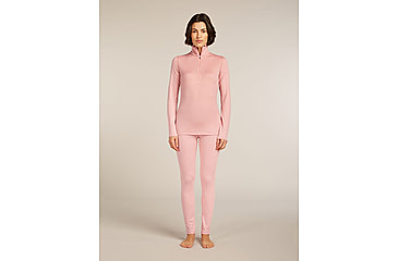 Image of Icebreaker Merino 260 Tech Long Sleeve Half Zip Thermal Top - Womens, Blush, Large, IBB043900GUL