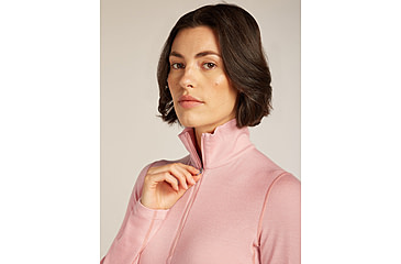 Image of Icebreaker Merino 260 Tech Long Sleeve Half Zip Thermal Top - Womens, Blush, Large, IBB043900GUL