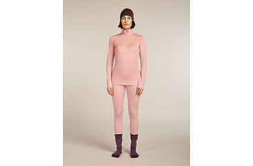 Image of Icebreaker Merino 260 Tech Long Sleeve Half Zip Thermal Top - Womens, Blush, Large, IBB043900GUL