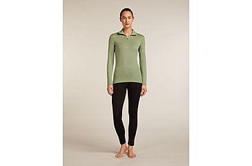 Image of Icebreaker Merino 260 Tech Long Sleeve Half Zip Thermal Top - Womens, Lichen, Medium, IBB04390A74M