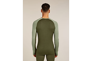 Image of Icebreaker Merino 260 ZoneKnit Long Sleeve Crew Thermal Top - Mens, Loden/Lichen/CB, Large, IB0A57CI0JFL