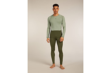 Image of Icebreaker Merino 260 ZoneKnit Long Sleeve Crew Thermal Top - Mens, Loden/Lichen/CB, Large, IB0A57CI0JFL