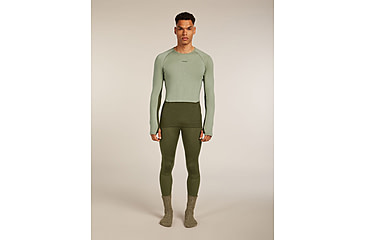 Image of Icebreaker Merino 260 ZoneKnit Long Sleeve Crew Thermal Top - Mens, Loden/Lichen/CB, Large, IB0A57CI0JFL