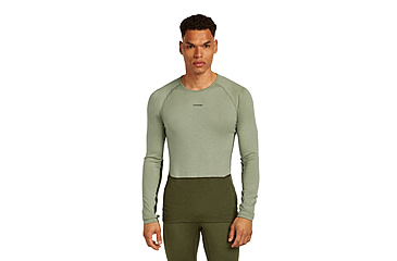 Image of Icebreaker Merino 260 ZoneKnit Long Sleeve Crew Thermal Top - Mens, Loden/Lichen/CB, Large, IB0A57CI0JFL