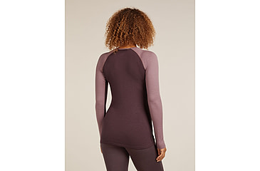 Image of Icebreaker Merino 260 ZoneKnit Long Sleeve Crew Thermal Top - Womens, Java/Summit/CB, Medium, IB0A57CL0JQM