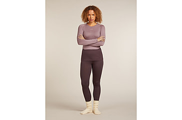 Image of Icebreaker Merino 260 ZoneKnit Long Sleeve Crew Thermal Top - Womens, Java/Summit/CB, Medium, IB0A57CL0JQM