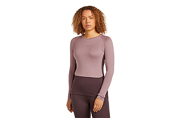 Image of Icebreaker Merino 260 ZoneKnit Long Sleeve Crew Thermal Top - Womens, Java/Summit/CB, Medium, IB0A57CL0JQM