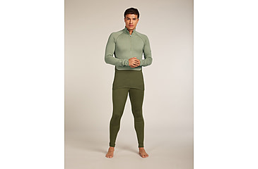 Image of Icebreaker Merino 260 ZoneKnit Long Sleeve Half Zip Thermal Top - Mens, Loden/Lichen/CB, Extra Large, IB0A57CJ0JFXL