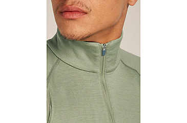 Image of Icebreaker Merino 260 ZoneKnit Long Sleeve Half Zip Thermal Top - Mens, Loden/Lichen/CB, Extra Large, IB0A57CJ0JFXL