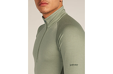 Image of Icebreaker Merino 260 ZoneKnit Long Sleeve Half Zip Thermal Top - Mens, Loden/Lichen/CB, Extra Large, IB0A57CJ0JFXL