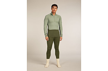Image of Icebreaker Merino 260 ZoneKnit Long Sleeve Half Zip Thermal Top - Mens, Loden/Lichen/CB, Extra Large, IB0A57CJ0JFXL