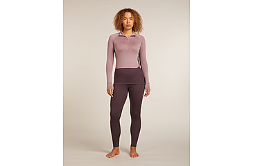 Image of Icebreaker Merino 260 ZoneKnit Long Sleeve Half Zip Thermal Top - Womens, Java/Summit/CB, Small, IB0A57CM0JQS