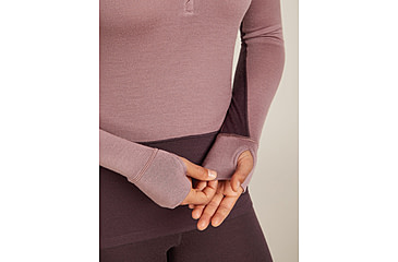 Image of Icebreaker Merino 260 ZoneKnit Long Sleeve Half Zip Thermal Top - Womens, Java/Summit/CB, Small, IB0A57CM0JQS
