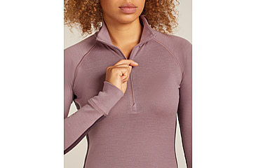 Image of Icebreaker Merino 260 ZoneKnit Long Sleeve Half Zip Thermal Top - Womens, Java/Summit/CB, Small, IB0A57CM0JQS