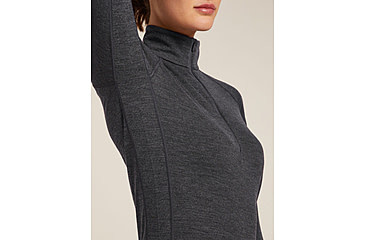 Image of Icebreaker Merino 260 ZoneKnit Long Sleeve Half Zip Thermal Top - Womens, Jet HTHR, Large, IB0A57CM011L