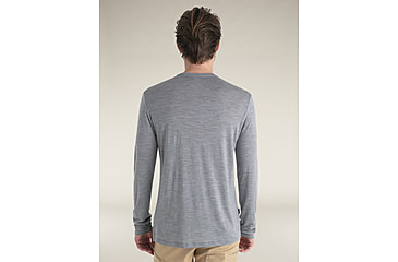 Image of Icebreaker Merino Blend 125 Cool-Lite Sphere Long Sleeve Tee - Mens, Metro HTHR, Large, IB0A56ZL016L
