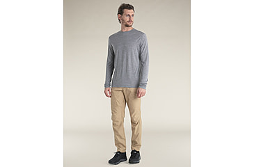 Image of Icebreaker Merino Blend 125 Cool-Lite Sphere Long Sleeve Tee - Mens, Metro HTHR, Large, IB0A56ZL016L
