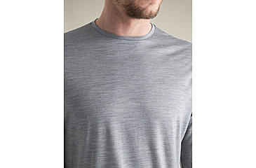 Image of Icebreaker Merino Blend 125 Cool-Lite Sphere Long Sleeve Tee - Mens, Metro HTHR, Large, IB0A56ZL016L