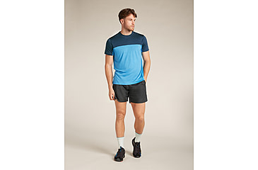 Image of Icebreaker Merino Blend 125 Cool-Lite Sphere SS T-Shirt Colour Block - Men's, Arctic/Abyss/CB, Small, IB0A56X30GES