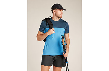 Image of Icebreaker Merino Blend 125 Cool-Lite Sphere SS T-Shirt Colour Block - Mens, Arctic/Abyss/CB, Small, IB0A56X30GES
