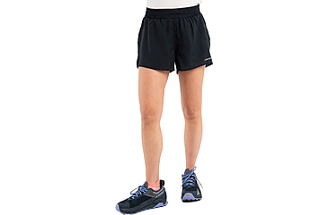 Image of Icebreaker Merino Blend 125 ZoneKnit Speed 3'' Shorts - Women's, Black, Small, IB0A56XM001S