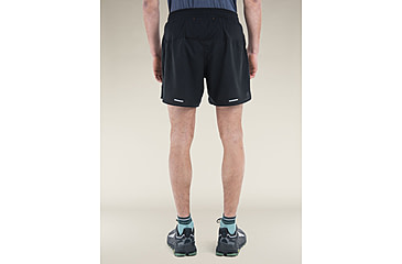 Image of Icebreaker Merino Blend 125 ZoneKnit Speed 6 Shorts - Mens, Black, Medium, IB0A56X9001M