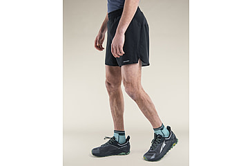 Image of Icebreaker Merino Blend 125 ZoneKnit Speed 6 Shorts - Mens, Black, Medium, IB0A56X9001M