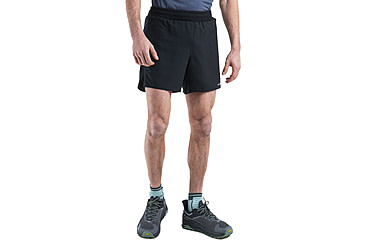 Image of Icebreaker Merino Blend 125 ZoneKnit Speed 6'' Shorts - Men's, Black, Medium, IB0A56X9001M
