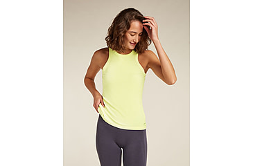 Image of Icebreaker Merino Blend Rib Lotus Tank - Womens, Citrine, Large, IB0A57790ABL