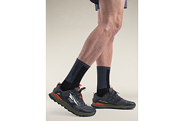 Image of Icebreaker Merino Blend Run+ Ultralight Crew Socks - Mens, Black/Graphite, Large, IB0A56VLB58L