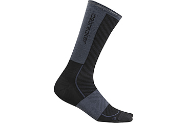 Image of Icebreaker Merino Blend Run+ Ultralight Crew Socks - Mens, Black/Graphite, Large, IB0A56VLB58L