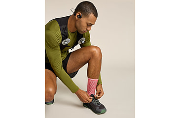 Image of Icebreaker Merino Blend Run+ Ultralight Crew Socks - Men's, Jasper/Plume, Medium, IB0A56VL0FCM