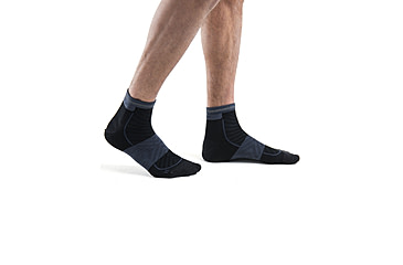 Image of Icebreaker Merino Blend Run+ Ultralight Mini Socks - Men's, Carob/Graphite, Large, IB0A56VI0FFL