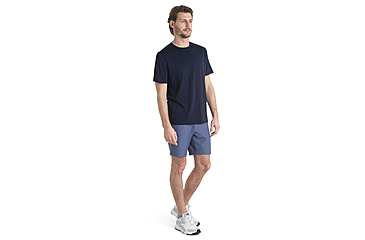 Image of Icebreaker Merino Linen SS T-Shirt - Mens, Midnight Navy, Small, IB0A56OQ401S