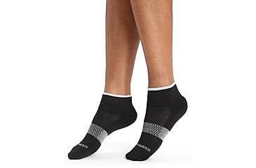 Image of Icebreaker Multisport Light Mini Socks - Womens, Black/Snow/Metro Heather, Medium, IB105127377M