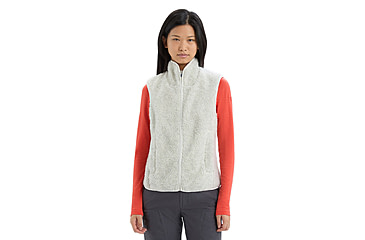 Image of Icebreaker RealFleece Merino High Pile Vest - Women's, Ecru Heather, Extra Small, IB0A56O1116XS
