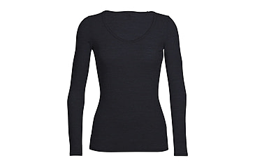 Image of Icebreaker Siren Long Sleeve Sweetheart Top - Women's, Black, Small, IB103194001S