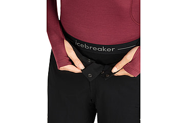 Image of Icebreaker Women 300 MerinoFine Polar Leggings, Black, S, IB0A571Y001S