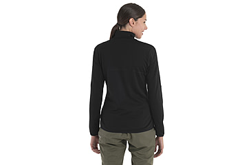 Image of Icebreaker Women Merino 560 Realfleece Elemental LS Zip, Black, M, IBBA56SR001M