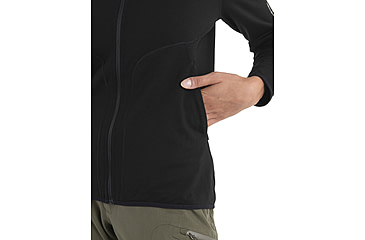 Image of Icebreaker Women Merino 560 Realfleece Elemental LS Zip, Black, M, IBBA56SR001M